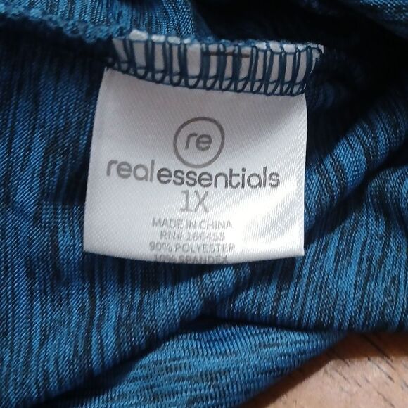 Realessentials  blue black skort workout comfy Sz 1X  NWOT - Picture 4 of 4